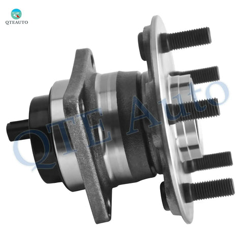 Close-up of Four Pack Front Wheel Bearing And Rear Wheel Hub Bearing Assemblies Replacement Kit For Toyota Corolla 2009 Through 2018 Fwd Fits Toyota Matrix 2009 Through 2014 And Pontiac Vibe 2009 Through 2010 OEM Grade, showcasing detailed components and machined finish.