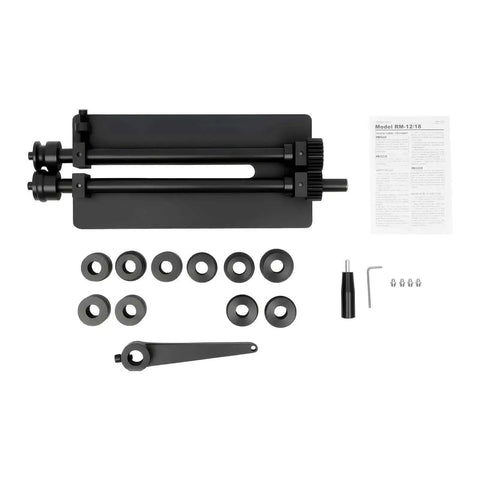 Gear Driven Bead Roller Machine For Sheet Metal, 12 Inch Throat Depth, Bench Bender With 6 Dies Set, components and manual