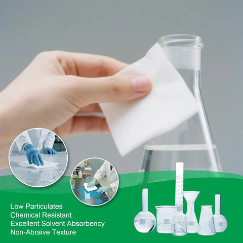 9x9 Cleanroom Wipes 300 PCS Grade B 56 GSM Nonwoven Lint Free Lab Electronics used for wiping glass beaker