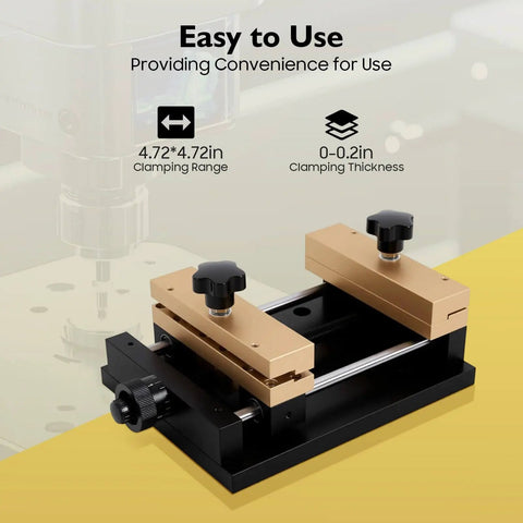 Heavy Duty Metal Sheet Marking Clamp Fixture For Cutting And Engraving Machines, aluminum alloy table clamp with dual track.