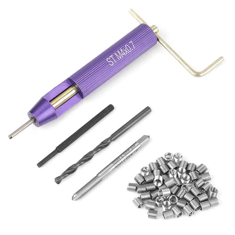Stainless Steel M4 Helical Thread Inserts Set With Installation Tools And Drill Bit 50 Pcs Coiled Wire Thread Repair Kit