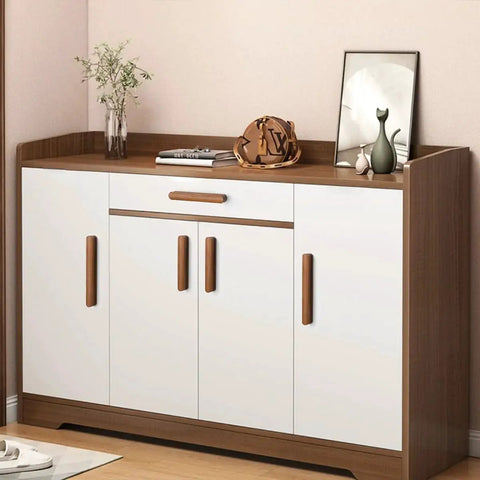Walnut Wood Drawer Pulls Set Six Pack 5.04 Inch Length With Rounded Edge For Cabinets Dressers Wardrobes Two Hole Spacing