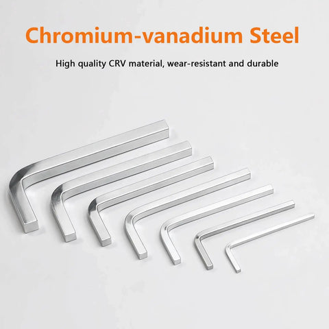 7 Piece Square Head Wrench Set With L Shaped Keys For Pocket Hole Screws Pro Grade Cr V Steel Durable Build From 3 Mm To 10 Mm