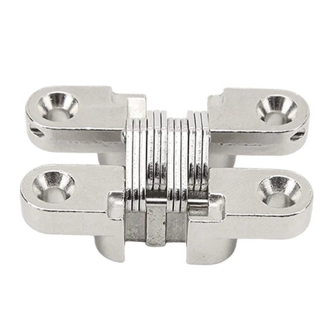 Hidden 180 Degree Cabinet Hinges Set For Jewelry Boxes And Folding Doors, Concealed Cross Door Hinge, Zinc Alloy