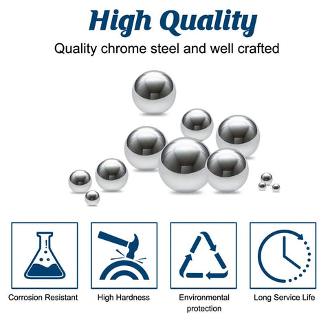 500PCS G25 precision chrome steel bearing balls, 3mm, mirror-polished, high-hardness, corrosion-resistant, Amazon