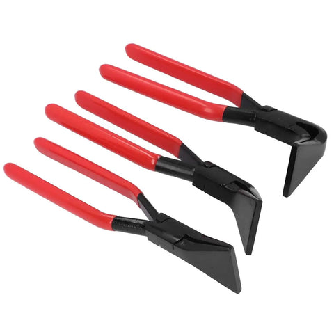 Metal Pliers Set For Bending Sheet Metal With Three Interchangeable Jaws Straight 45 Degree And 90 Degree High Carbon Steel Hand Seamer 2.36 Inch Working Width Pro Grade