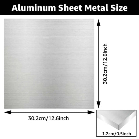 Rugged 6061 Aluminum Alloy Sheet Plate 11.8 By 11.8 Inch Flat Plate Half Inch Thick With Protective Film for industrial and DIY projects