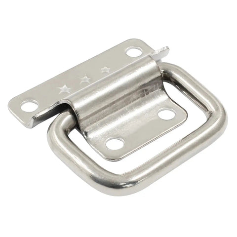 4 Piece Stainless Steel Foldable Chest Handles 2 Inch With Screws For Toolbox Doors And Chests, Rust Resistant Durable Pull Handle