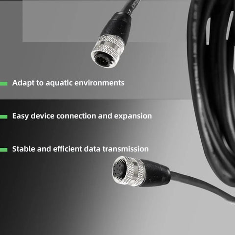 Close-up of M12 8 Pin Male To Female Connector Cable For Industrial Waterproof Sensor Extension Wire A Coded Safe Signal Cord Built Tough.