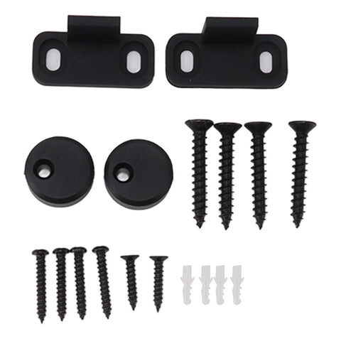 Hardware accessories from Quiet ABS Sliding Barn Door Hardware Kit For Double Doors With Bypass Track Flat Rail Low Ceiling Ready