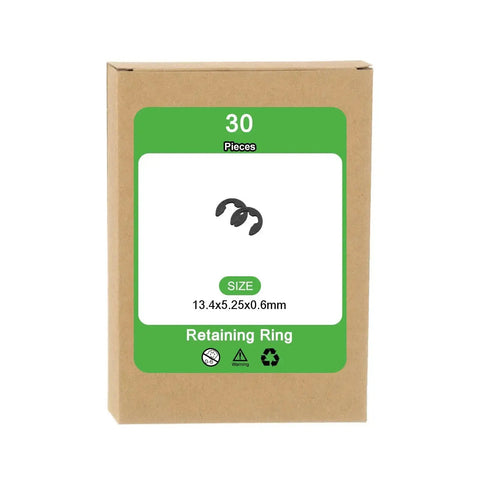 External Retaining Rings 30 Pack 5.25mm E Clip Snap Rings Pro Grade Kit packaging