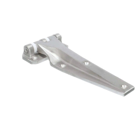 Heavy Duty Left-Hand Walk-In Cooler Door Hinge With Flush Offset Satin Stainless Steel, Corrosion-Resistant Marine Grade Hardware For Cold Rooms And Refrigeration