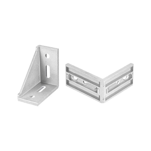 5 Pack Inside Corner Brackets Gusset 77x77x36mm For 4040 And 4080 Aluminum Extrusion Rails, right angle connectors, silver finish