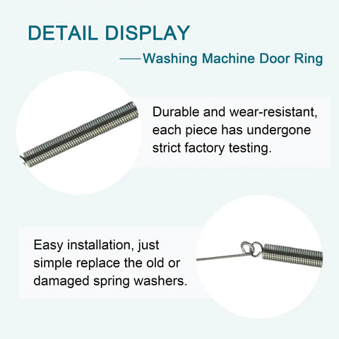 Washer Door Ring Clamp Replacement For Whirlpool Maytag Kenmore Front Load Washers Boot Seal Retaining Ring, spring close-up