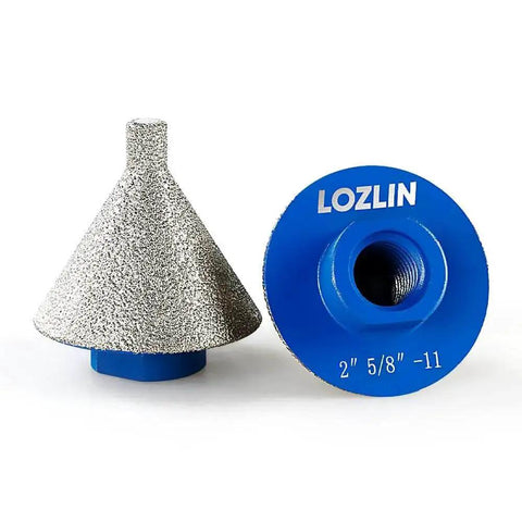 2 Inch Diamond Core Drill Bit For Tile Marble Masonry With 5/8-11 Threaded Shaft And 50mm Hole Saw in blue and silver