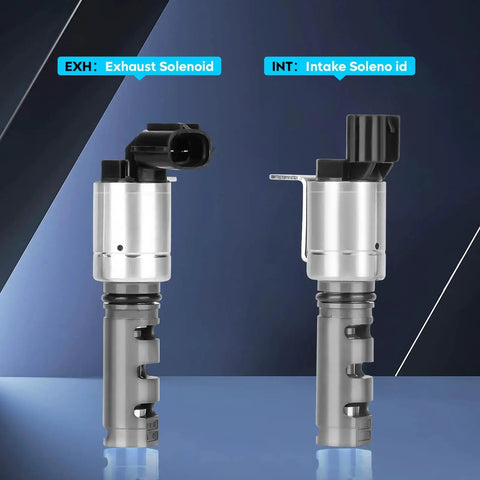 Front view of oil control VVT solenoid drop-in replacement for variable valve timing system compatible with Toyota and Lexus