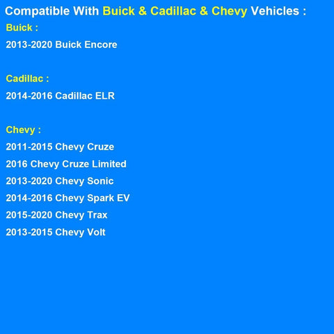 Compatibility list for Engine Coolant Temperature Sensor Replacement For GM Cars And SUVs Buick Cruze Sonic Trax Volt Encore ELR