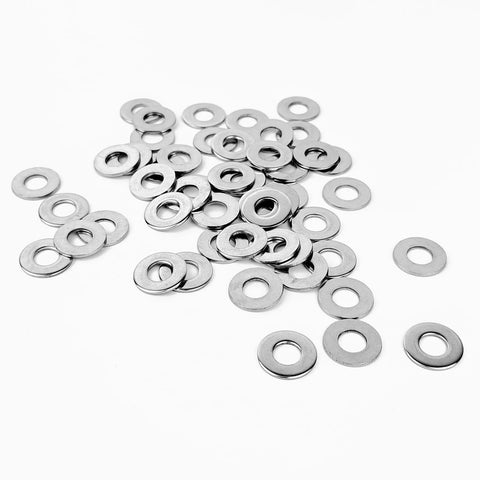 Stainless flat washers, 5/16 in inner diameter, 11/16 in outer diameter, 25 pcs, 304 stainless, for screws.