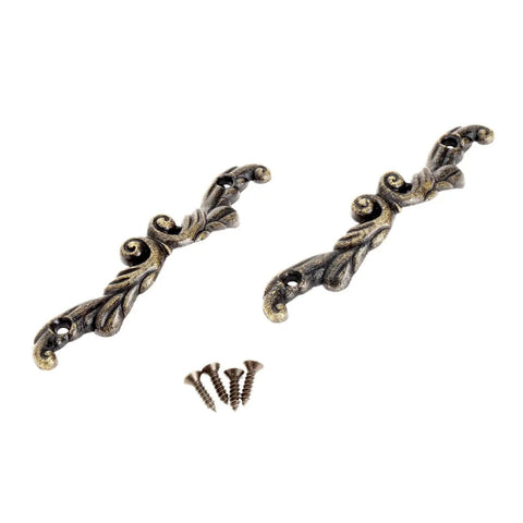 Antique Brass Arch Style Decorative Pull Handles Set Of 10 For Mini Jewelry Boxes Drawers Cabinets And Chests 2.95 X 0.59 Inches 54mm