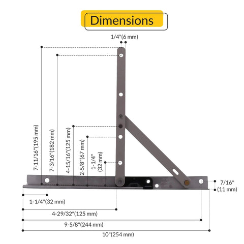 Diagram of Concealed Casement Hinge, Upper Left Lower Right Type, E-Gard Finish, showing dimensions and stainless steel construction.