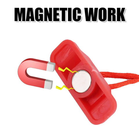 Red ABS magnetic safety key with magnet and cord for Two Pack Treadmill Magnet Safety Keys Universal Emergency Stop Magnetic Switch.