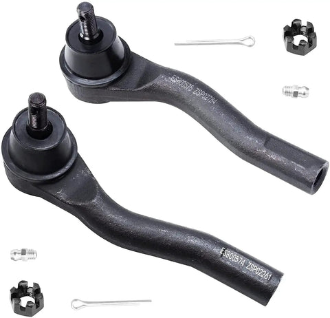 Drop In Front Wheel Bearing Hubs Kit For 2007 2012 Nissan Sentra 2.0L Includes 2 outer tie rods close-up view