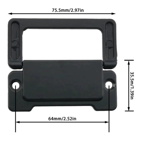 Flush Pull Handle Black 4 Pack Concealed Recessed Drawer Cabinet Pull Ring Handles With Screws Aluminum Alloy 75.5x35.5mm