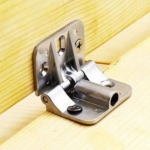 Uonlytech adjustable torque folding table hinge installed on wood surface, zinc alloy