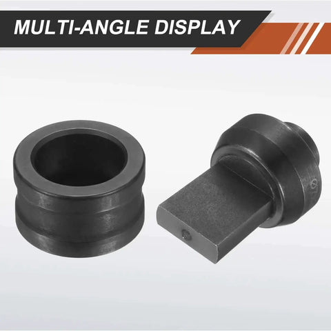 Heavy Duty Hydraulic Slot Punch Die 7x20mm In 40Cr Steel for CH60 Machine, upper and lower dies, multi-angle view display