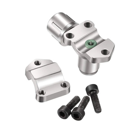 Chinco BPV-31 piercing valve kit for refrigerator taps; stainless steel, fits 1/4–3/8 in OD pipes, includes 2 valve blocks and screws