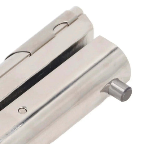 Close-up of Heavy Duty Hand Held Hole Punch with all metal construction, highlighting punching mechanism and durable build.