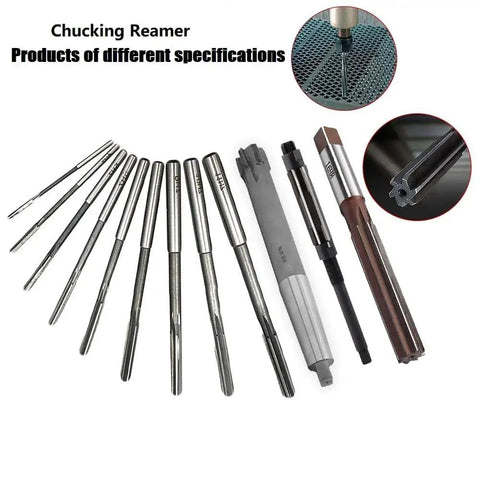 8mm H8 Chucking Reamer For Precision Bore Pro Grade With 9CrSi Alloy Tool Steel Uncoated Round Shank Straight Flutes Lathe