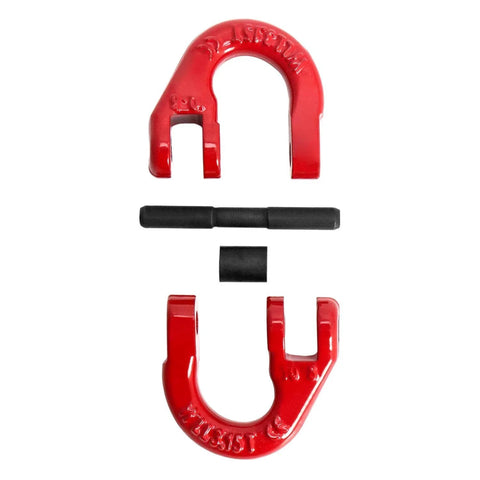 Alloy Steel Grade 80 Hammerlock Coupling Link Connecting Link Three Eighths Inch Red Painted Durable 7100 Lb Working Load Limit