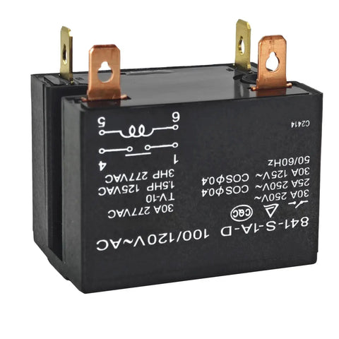 Heavy Duty 30A SPDM Relay For Vehicles And Industrial Equipment, 277VAC Load Rating With 100 And 120VAC Control, Fast Terminal Connectors