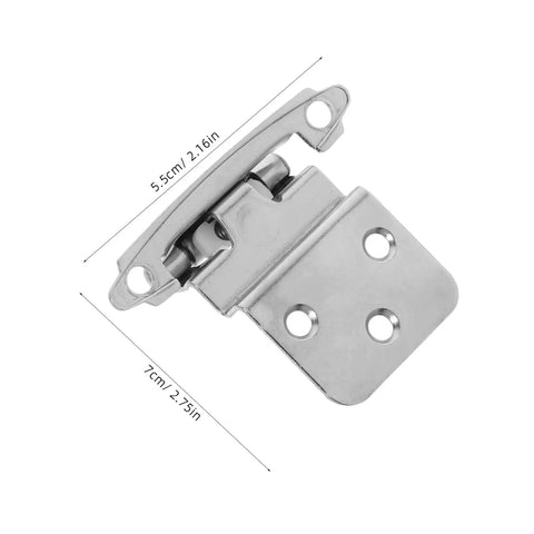 Heavy Duty Recessed Cabinet Hinges With Self Closing Design For Kitchen And Bathroom, 8 Pack, High Load Capacity, Durable Metal Hardware