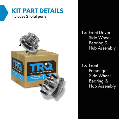 Front Left And Right Wheel Bearing And Hub Assembly Kit For 2004 2009 Toyota Prius, 2 Piece Replacement, shown with box