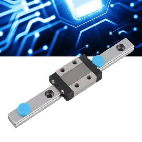 9mm Mini Linear Rail Guide with Ball Retainer and Lubrication System, Steel Rail Block for Precision Measurement, 100mm Length