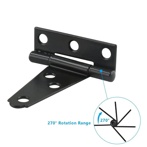 6 Pack Tee Hinge 2 Inch Heavy Duty T Strap Hinges Black For Barn Doors Gates Sheds Wooden Fences Wrought Iron Rustproof Hardware