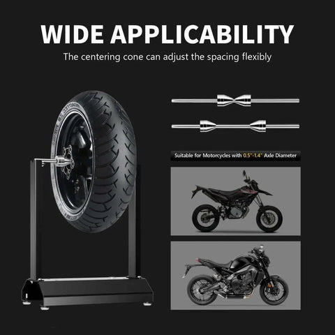 Beefy Motorcycle Wheel Balancer Stand For Static And Dynamic Tire Balancing On Most Motorcycles Off Road And Sport Bikes