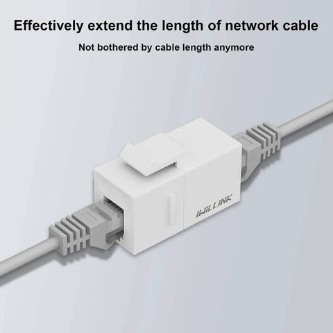 Cat6 RJ45 Keystone Coupler 25 Pack Female to Female UTP Inline Jack for Ethernet Fits All Standard Keystone Wall Plates and Patch Panels White