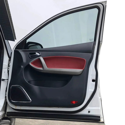 Car door with Heavy Duty D Shape Weather Stripping Three Quarter Inch By Three Quarter Inch Eight Foot Self Adhesive EPDM Rubber Seal installed