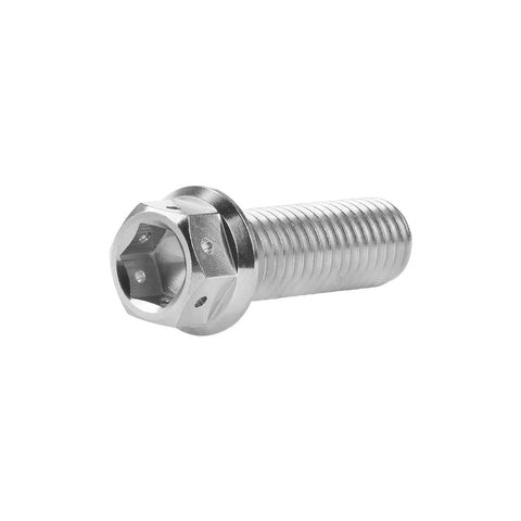 Titanium Flange Hex Head Bolts M10x30mm Pack Of 4 For Bikes, Motorcycles, Cars Grade 5 6Al4V Titanium Alloy side view