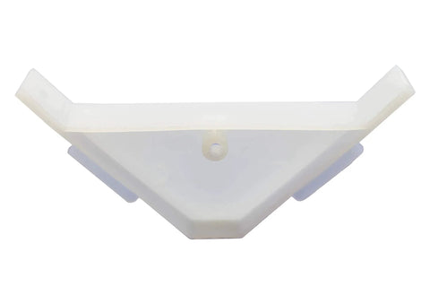 12 Pack 90 Degree Cabinet Triangle Brackets White Durable Plastic Corner Support Braces With Off Center Screw Holes For Easier Access