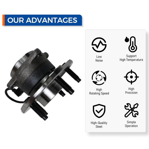 Image showing 512229 Rear Wheel Hub And Bearing Assembly With ABS for 2006 Pontiac Torrent, Chevy Equinox, Saturn Vue, and its features.
