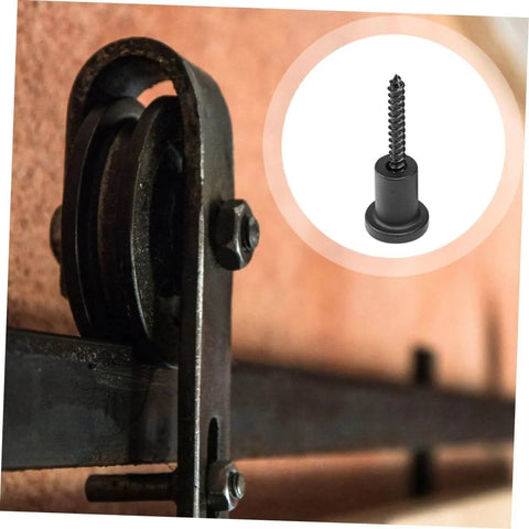 Sliding Barn Door Track Hardware Kit With Wall Spacers And Connectors For No Fuss Installation Pipe Clamp And Screws visible