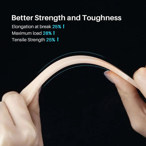 Demonstration of flexibility illustrating Water Washable Resin 2.0 For 405nm UV Curing, showing increased strength and toughness.