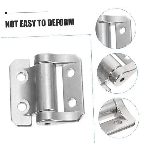 Heavy Duty Nickel Damping Cabinet Door Hinge With Zinc Alloy Construction, Easy Adjustable, High Load Capacity, Built To Last, Self Closing Replacement For Heavy Doors, Durable Metal Hinge For Kitchen Cabinets And Pantries; shown in detail with multiple viewing angles.