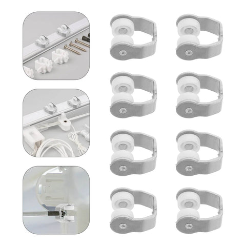 25 Pcs Sliding Door Rollers With Metal Folding Door Track Wheels for Office and Home Partitions Curtain Rails