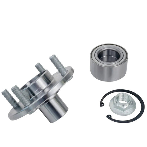 Front Wheel Bearing Hub Assembly For Ford Focus 2000 To 2011 Ready To Install With Four Bolts Four Lug And ABS Encoder Front Left Or Right Replacement Part Durable Automotive Hub Replacement
