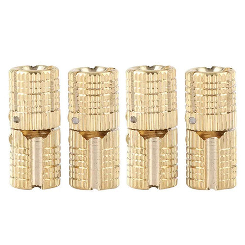 Heavy Duty 8mm Barrel Hinge Set For Cabinets And Wooden Boxes 4 Pcs Concealed Hidden Brass Hinges With 180 Degree Opening